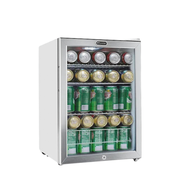 Whynter BR-091WS 17" 90 Can Freestanding Beverage Refrigerator cooler With Lock Stainless Steel
