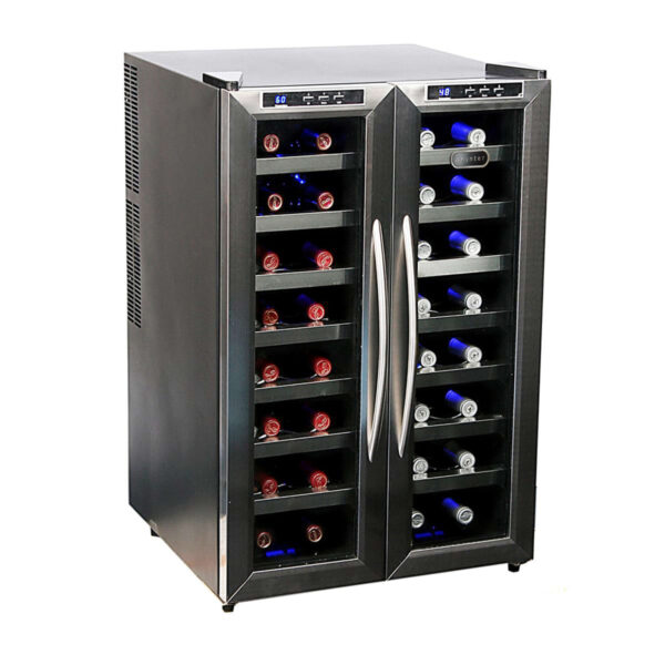 Whynter WC-321DD 32 Bottle Dual Temperature Zone Freestanding Wine Cooler