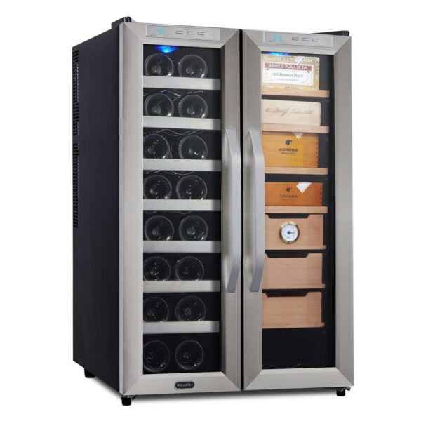 Whynter CWC-351DD Freestanding 3.6 cu. ft. Wine Cooler and Cigar Humidor Center