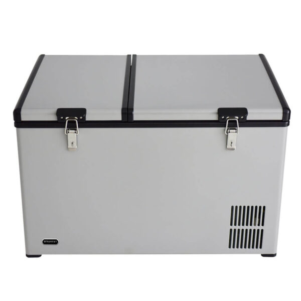 Whynter FM-901DZ 90 Quart Dual Zone Portable Fridge/ Freezer with 12v Option and Wheels