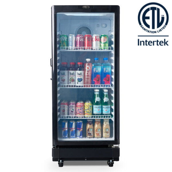 PROTECH CDM-600BW Commercial Merchandiser Refrigerator - 6.0 Cu Ft Beverage Display Cooler with ETL Sanitation Certification