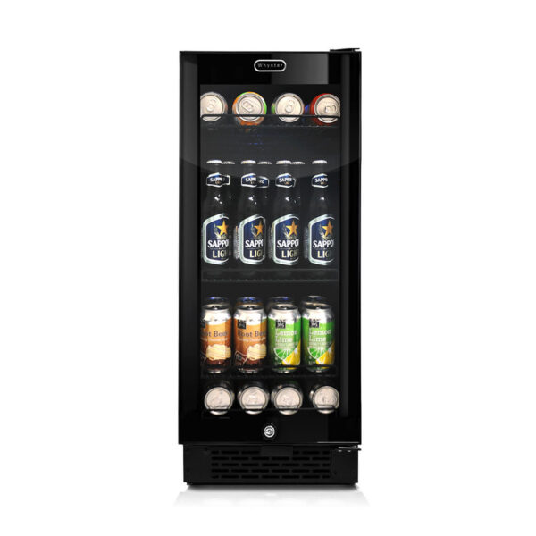 Whynter BBR-801BG 15" Built-in Black Glass 100-can capacity 3.0 cu ft. Beverage Refrigerator