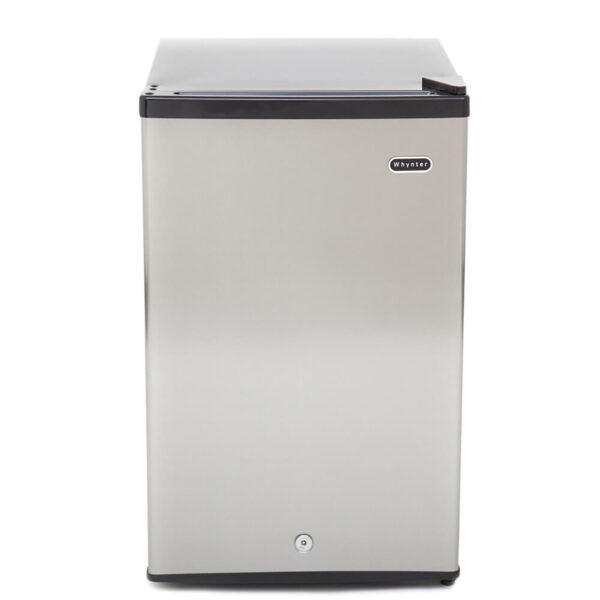 Whynter CUF-210SS 2.1 cu. ft. Upright Stainless Steel Mini Freezer with Lock