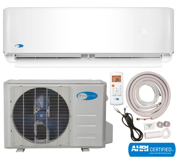 Whynter MSFS-009H11519-01NEFa Mini Split Inverter Ductless Air Conditioner System & Heat Pump Full Set SEER 17 9000 BTU 115V