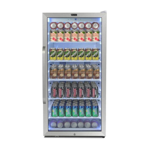 Whynter CBM-815WS/CBM-815WSa Commercial  8.1 cu. ft. Stainless Steel Commercial Beverage Merchandiser Display Refrigerator with Superlit Door and Lock – White
