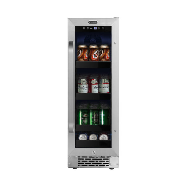 Whynter BBR-638SB 12" Built-In 75 Can Undercounter Stainless Steel Beverage Refrigerator cooler with Reversible Door, Digital Control, Lock and Carbon Filter